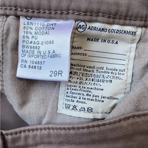 AG Adriano Goldschmied The Stilt  Cigarette Leg Skinny Pants Dusty Purple - Picture 9 of 16